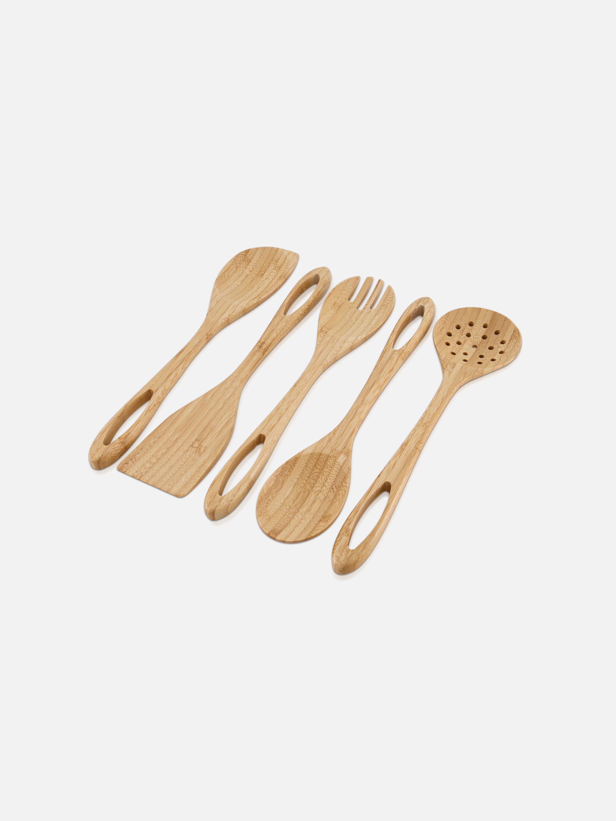 כף עץ מחוררת Bamboo