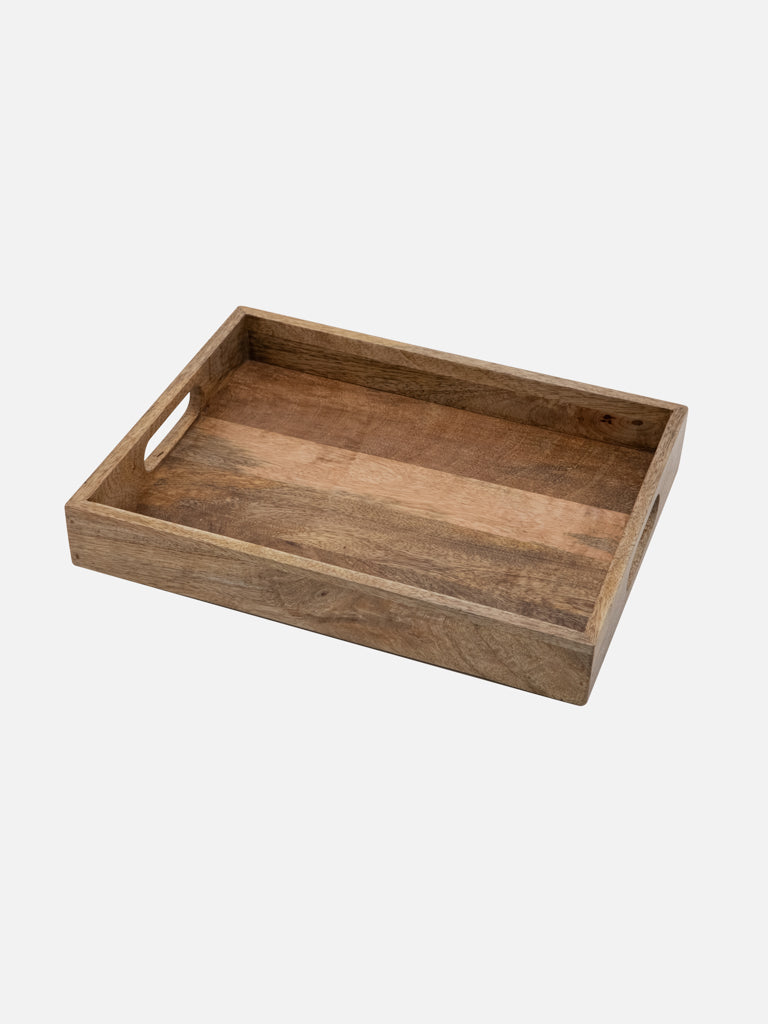 מגש עץ מלבני מנגו