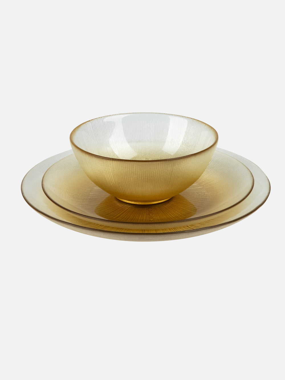 סדרת צלחות מזכוכית איכותית ומתאפיינות בעיצוב ייחודי Sunny