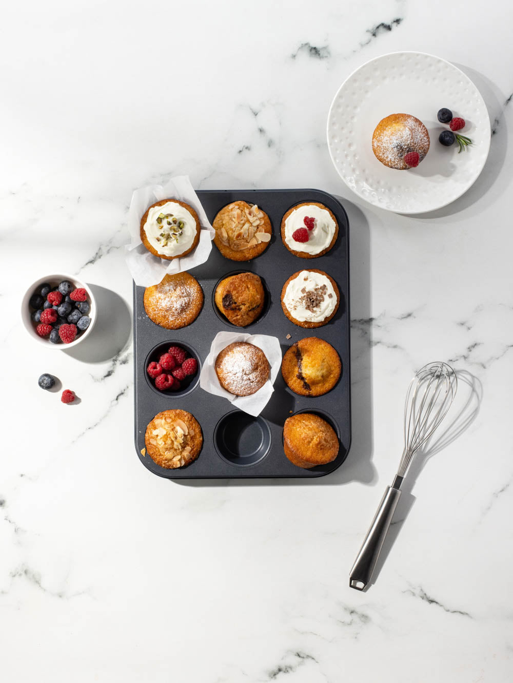 תבנית ציפוי קרמי ל-12 מאפינס Bakery