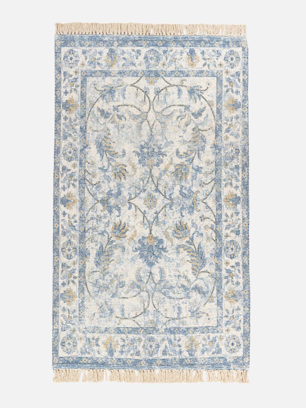 שטיח עבודת יד בסגנון קלאסי עם דוגמה פרחונית עדינה Spirit