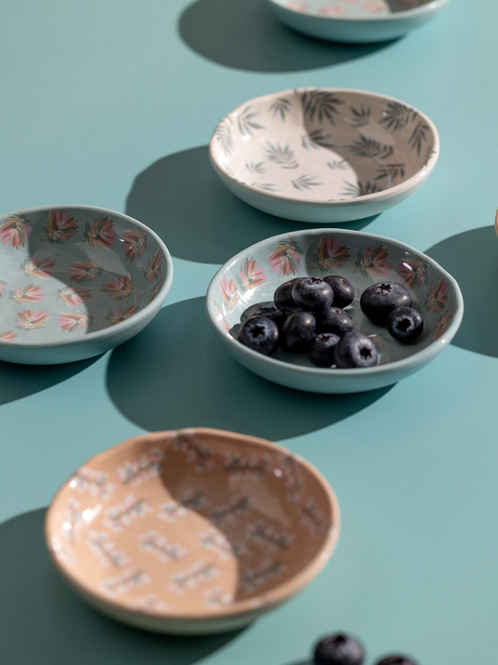 קערית עגולה ממלמין עם הדפס עלים Leaf