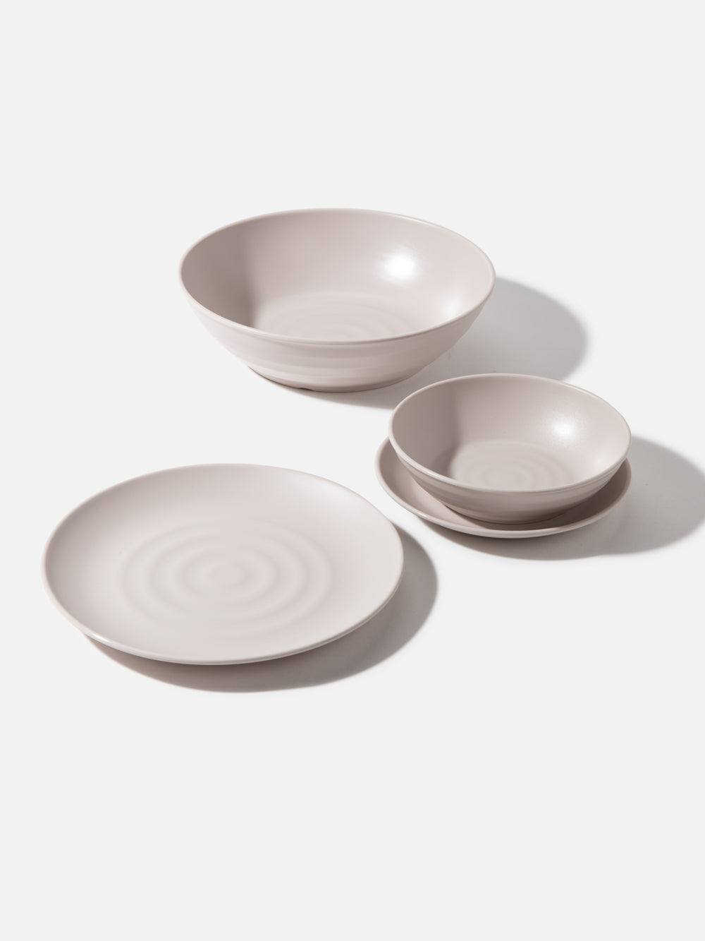 קערת סלט עגולה בגוון קרם Spiral