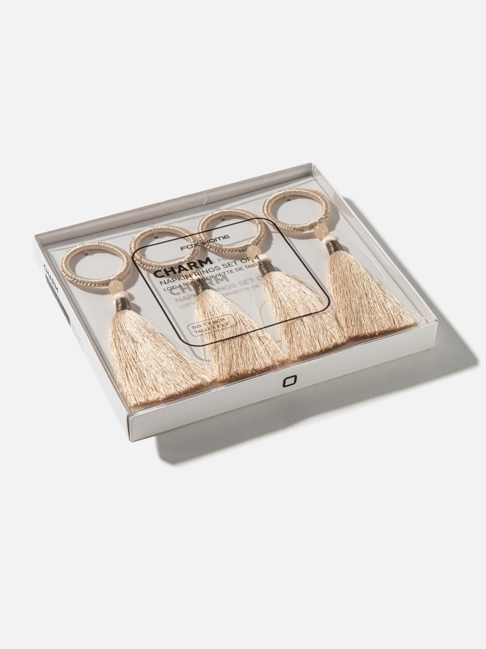 סט 4 חבקי מפיות Charm