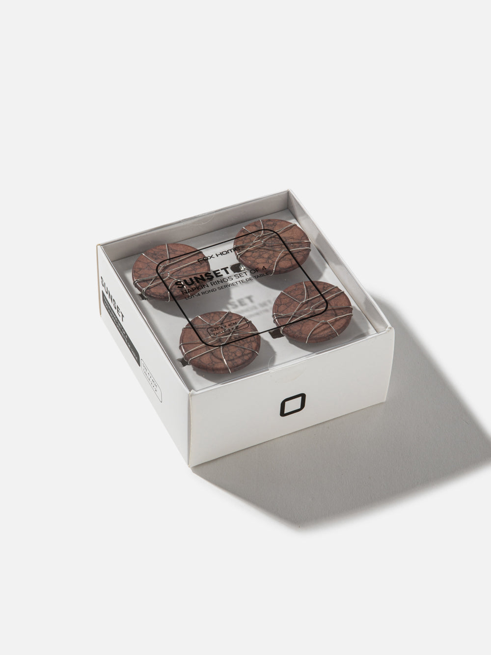 סט 4 חבקי מפיות Sunset