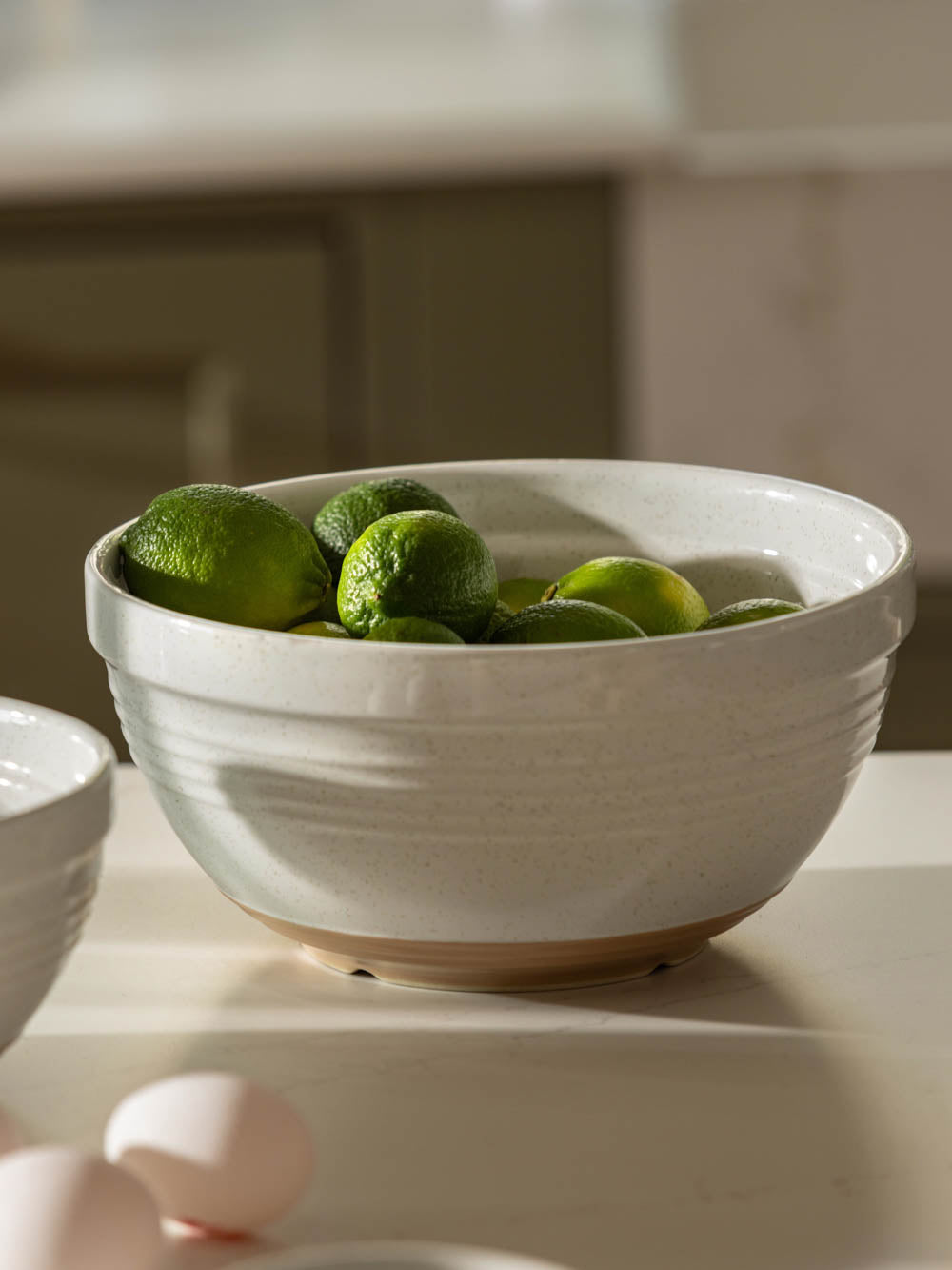 קערת הגשה 22 ס"מ מקרמיקה בגוון לבן Minty