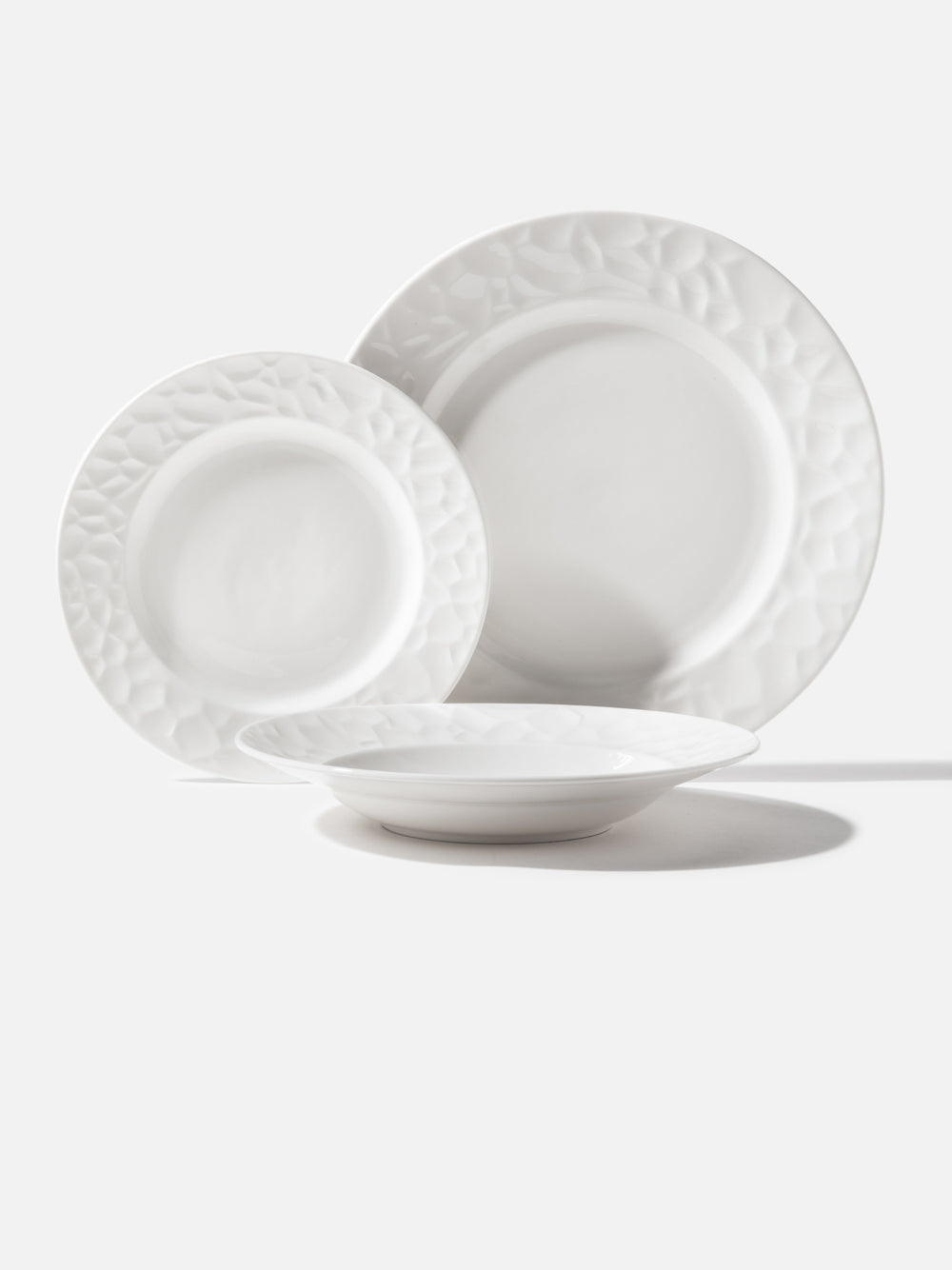 סדרת צלחות אלגנטיות מפורצלן לבן Alegra
