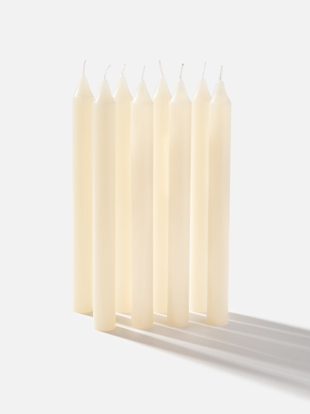 סט 8 נרות שולחן בגוון שמנת Flame