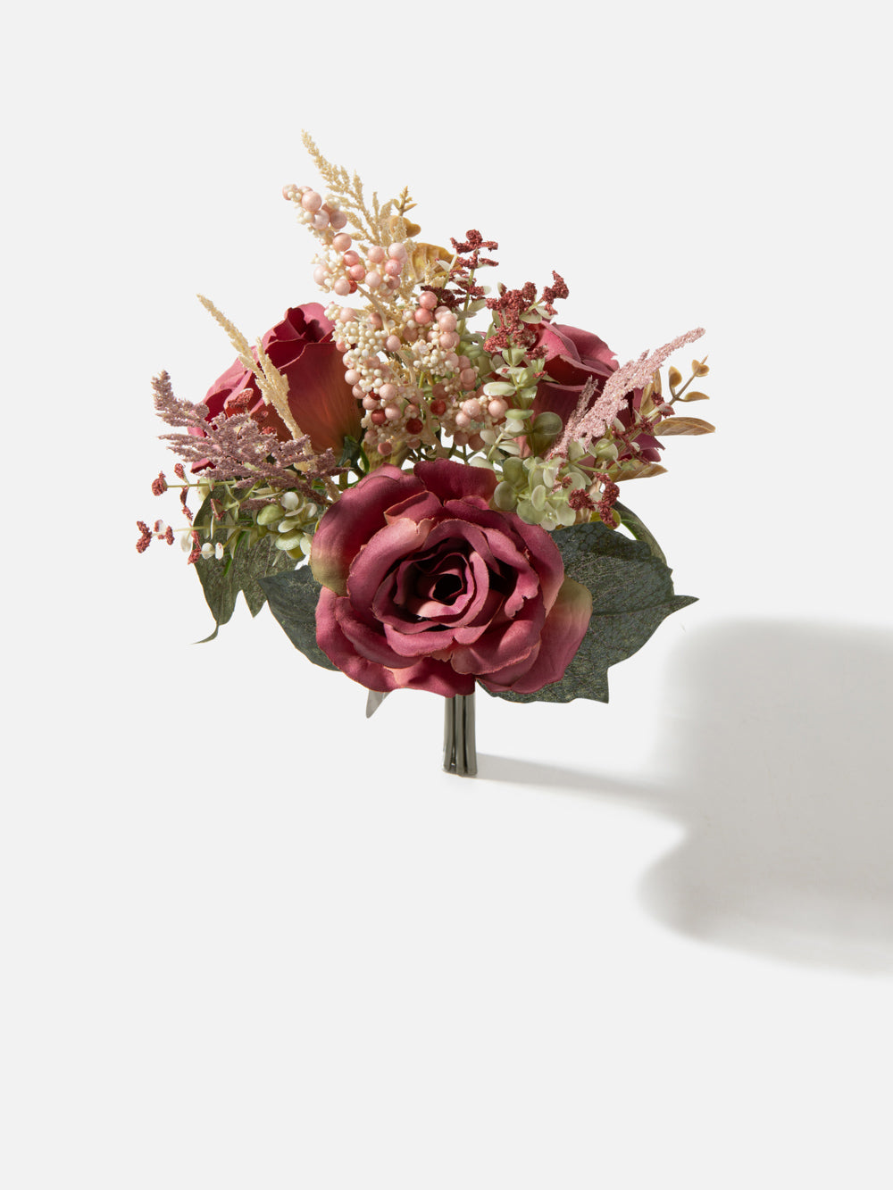 זר פרחים מלאכותי עם עלים ופרחים למראה רומנטי Bloom
