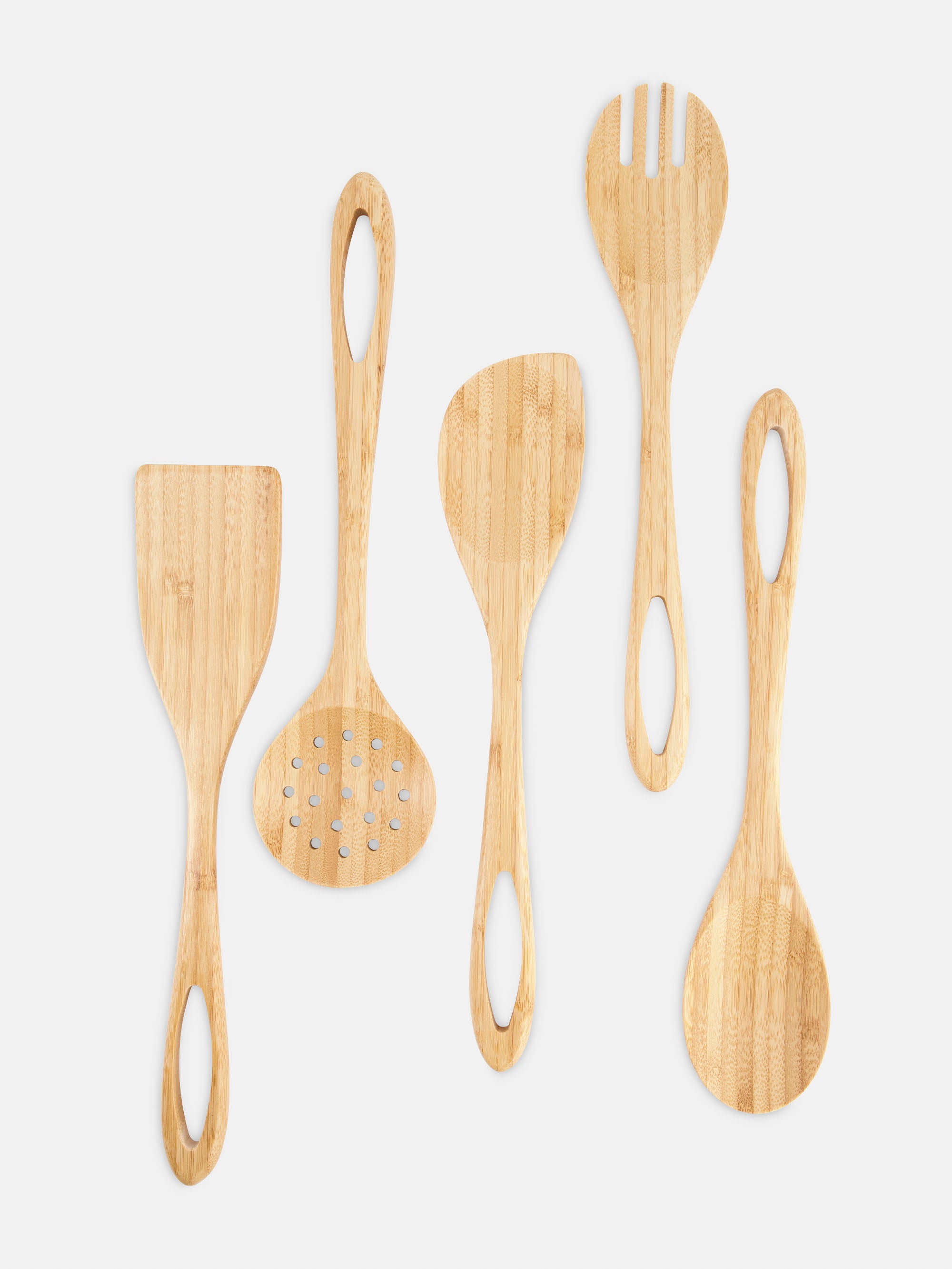 כף עץ מחוררת Bamboo