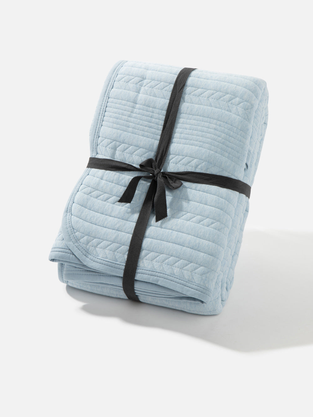 שמיכת ג'רסי במילוי דק בגוון תכלת בהיר Alanis