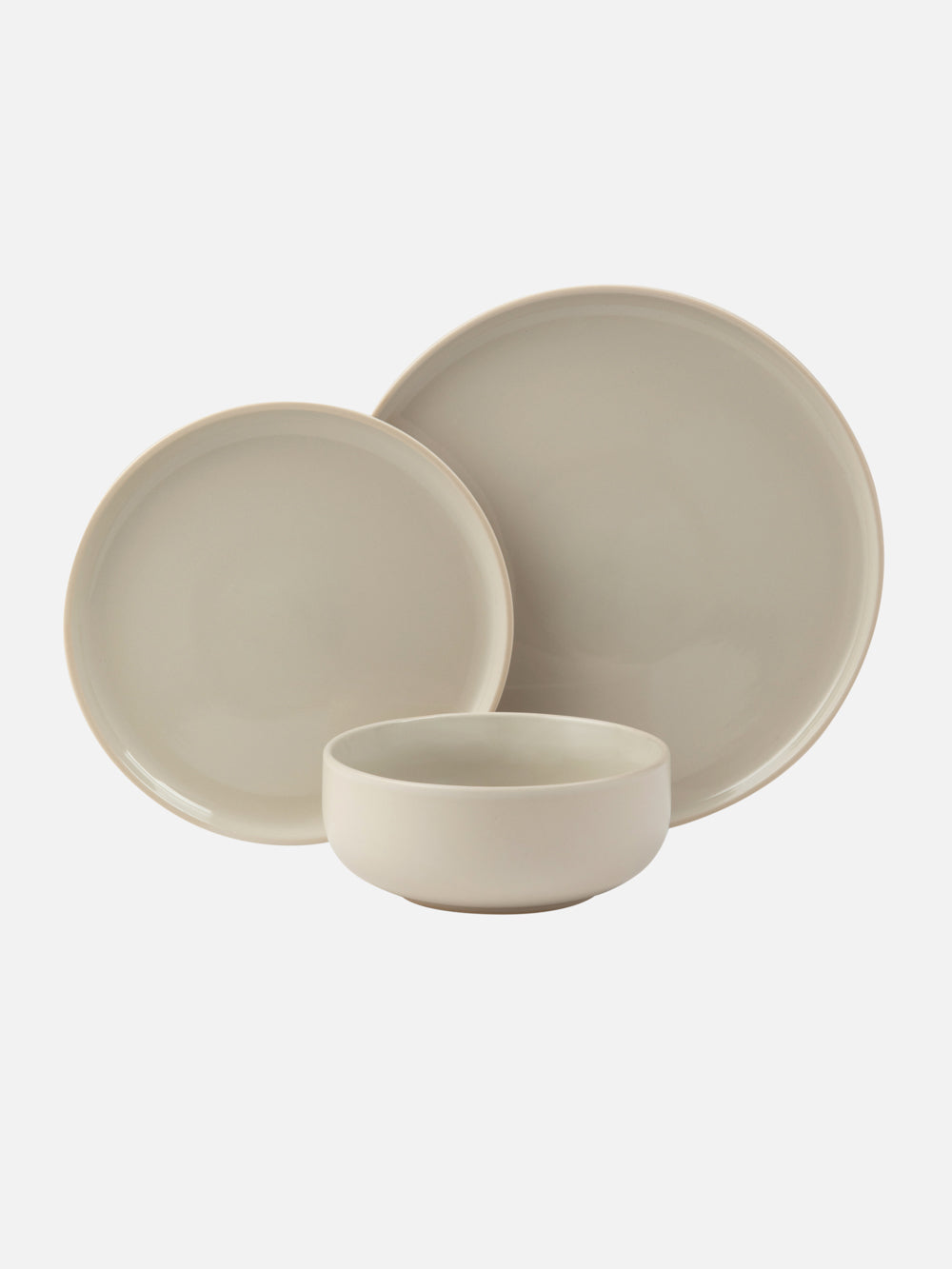 סדרת צלחות מקרמיקה בגוון אבן Nora