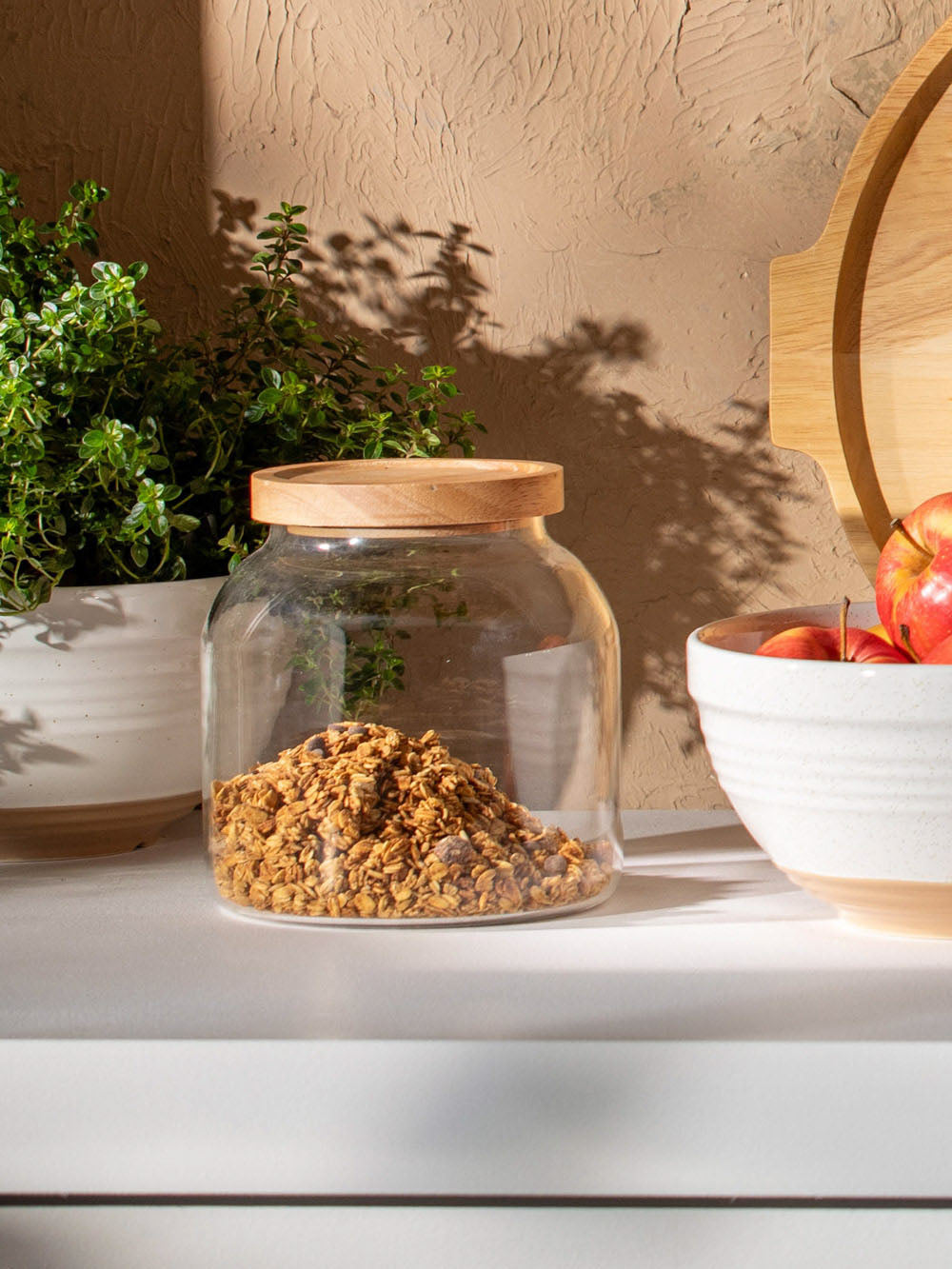 צנצנת זכוכית בינונית Timber