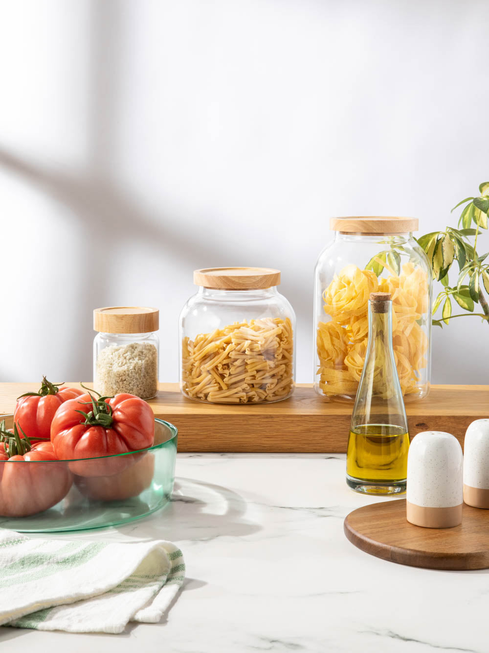 צנצנת זכוכית בינונית Timber