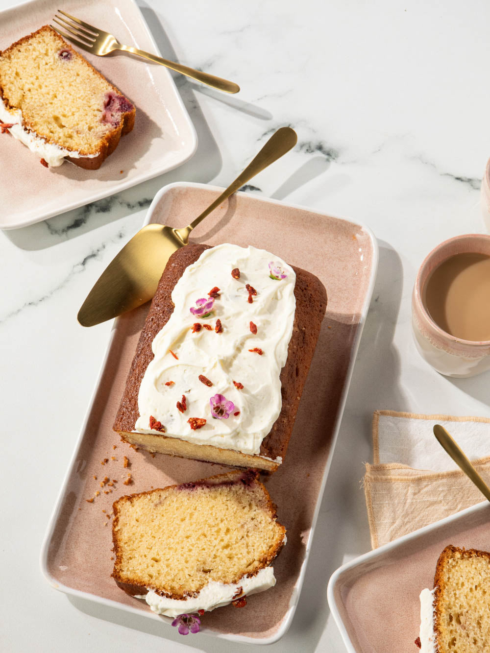 מלבן הגשה מקרמיקה בגוון ורוד רך Sunny