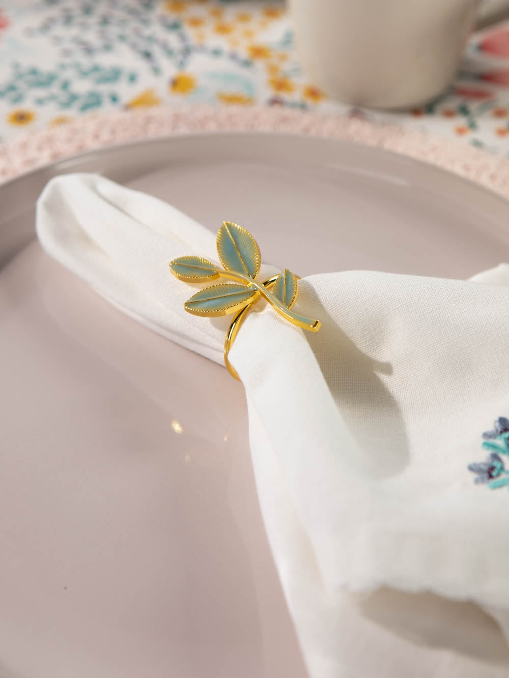 סט 4 חבקי מפיות Blossom