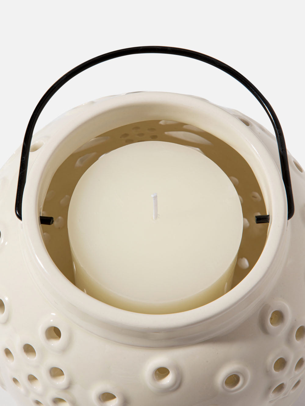 עששית קרמיקה בגוון קרם Charm