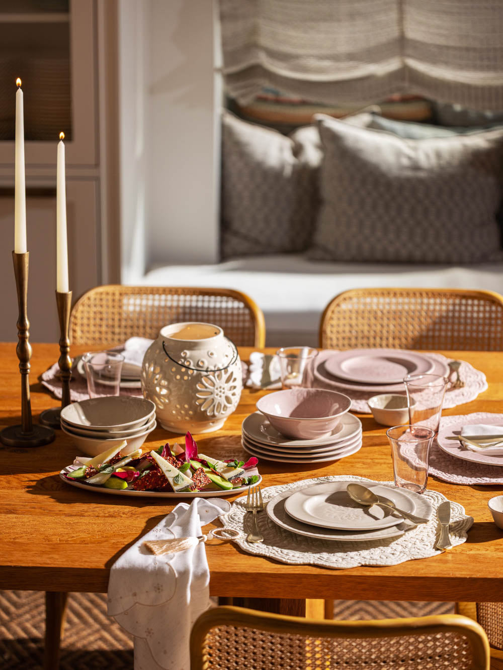 עששית קרמיקה בגוון קרם Charm