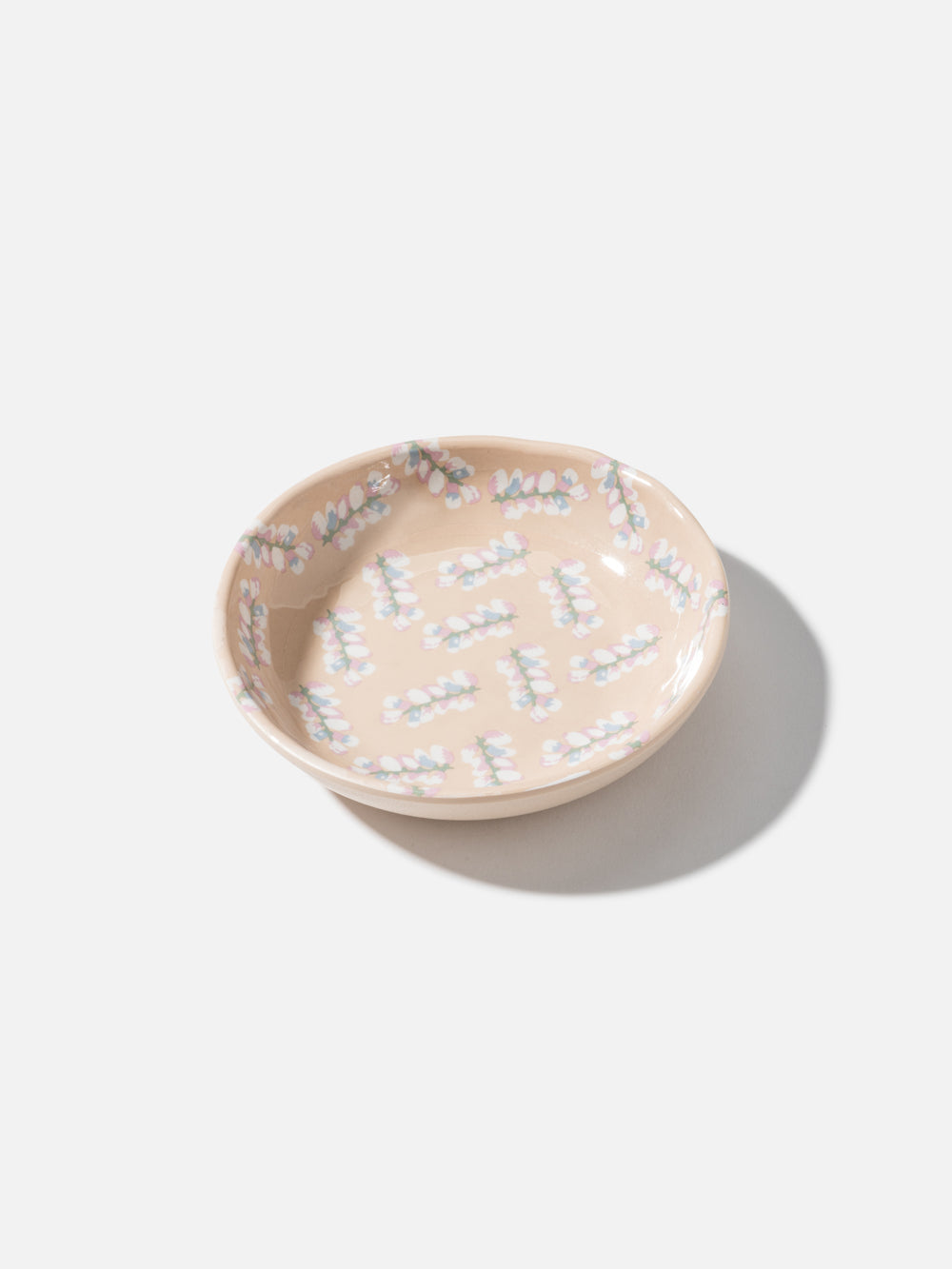 קערית עגולה בגוון אפרסק עם הדפס פרחוני Branch Flora