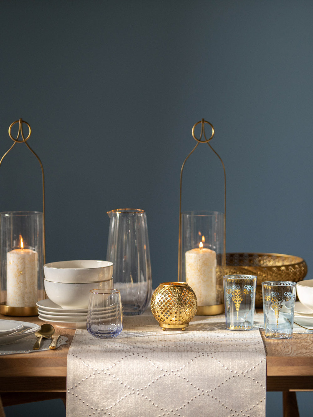 כוס זכוכית שקופה בגוון כחול בהיר Spirit