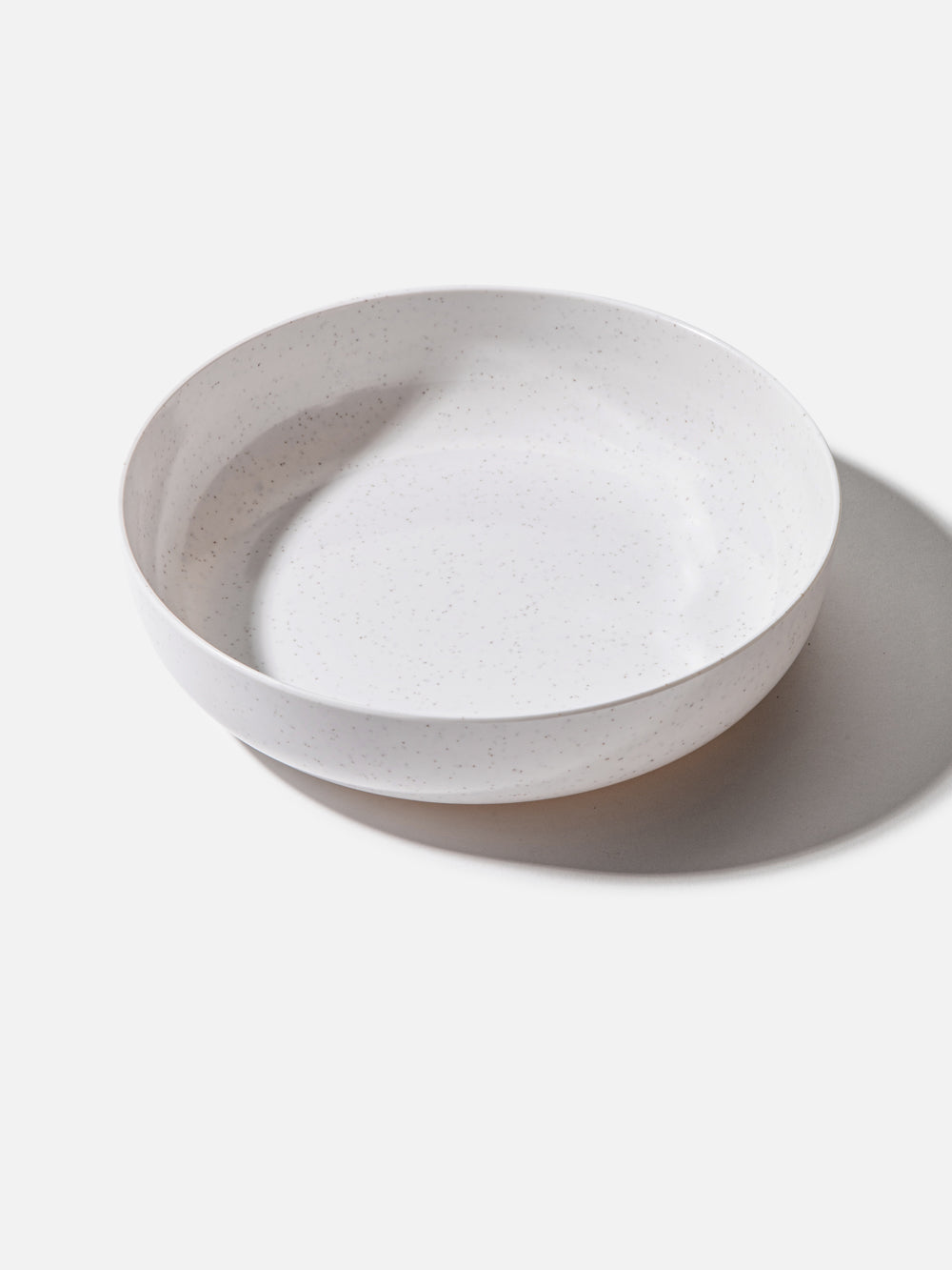 קערת הגשה עגולה עשויה מלמין בגוון אוף-וויט Speckled