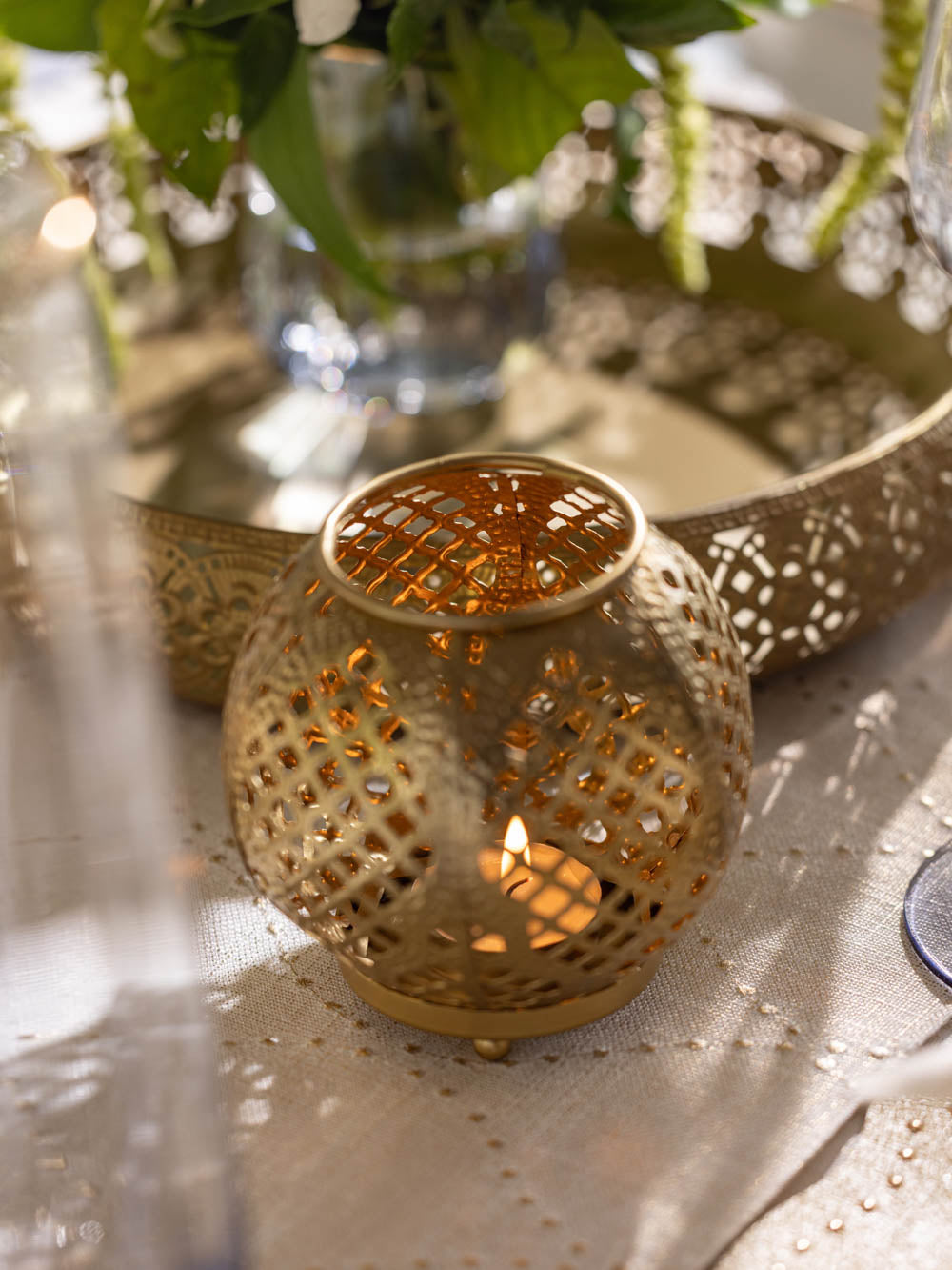 עששית ממתכת בגוון זהב מט Spirit