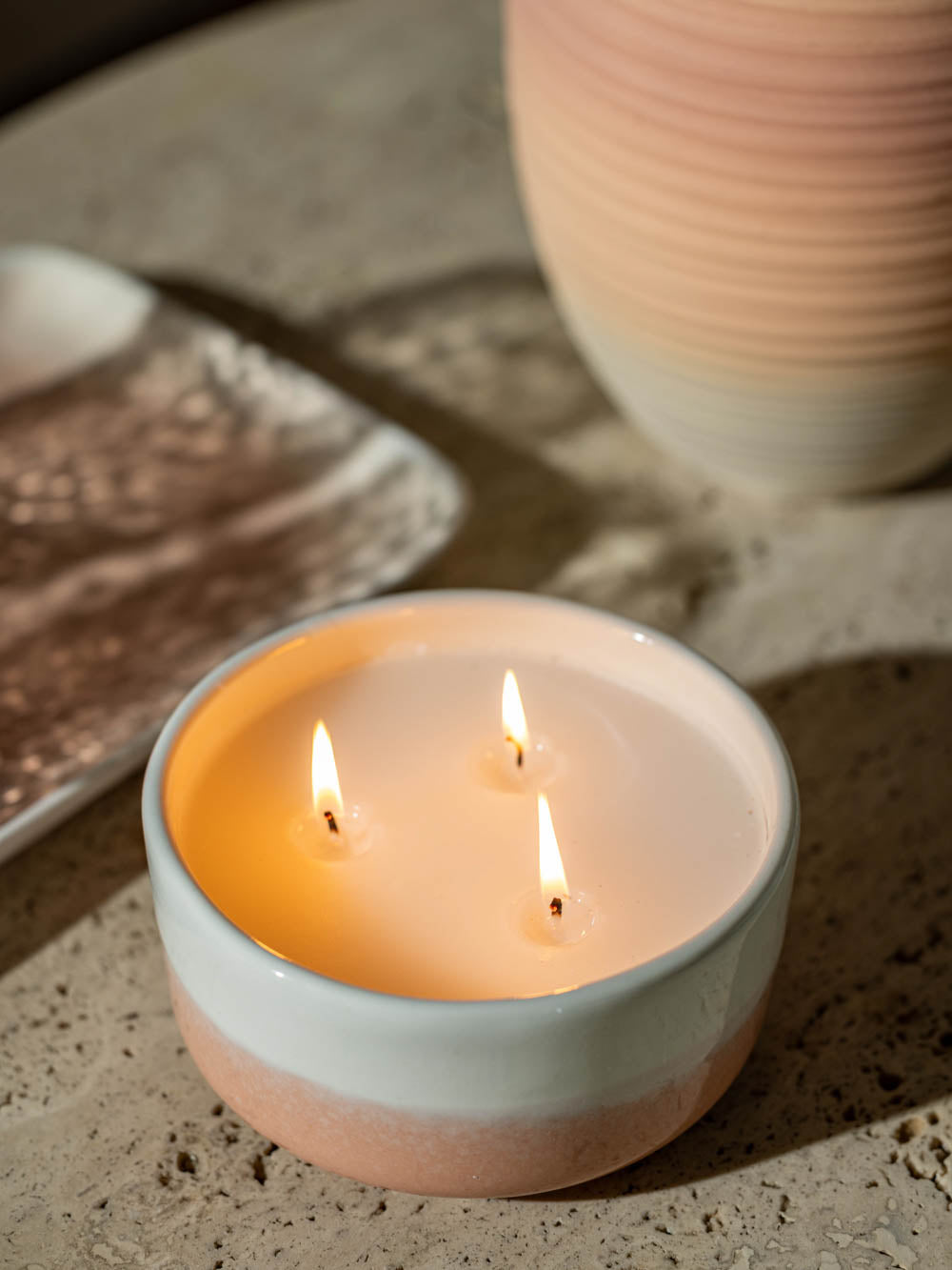 נר בכלי קרמיקה Sunset