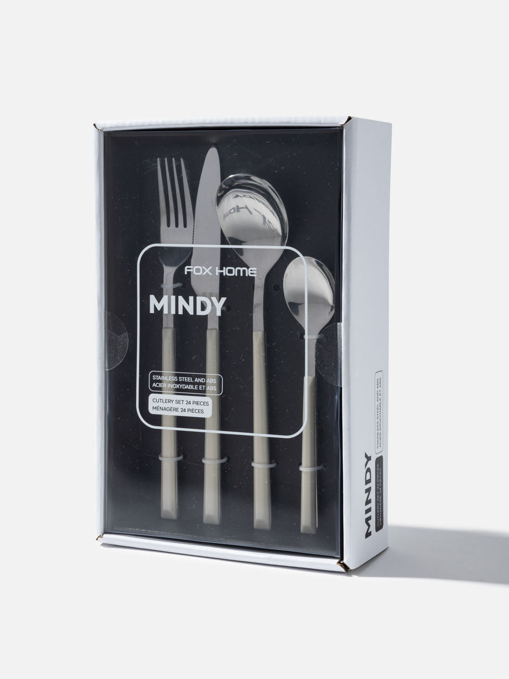 סט סכו"ם 24 חלקים יוקרתי בגוון קרם עדין Mindy