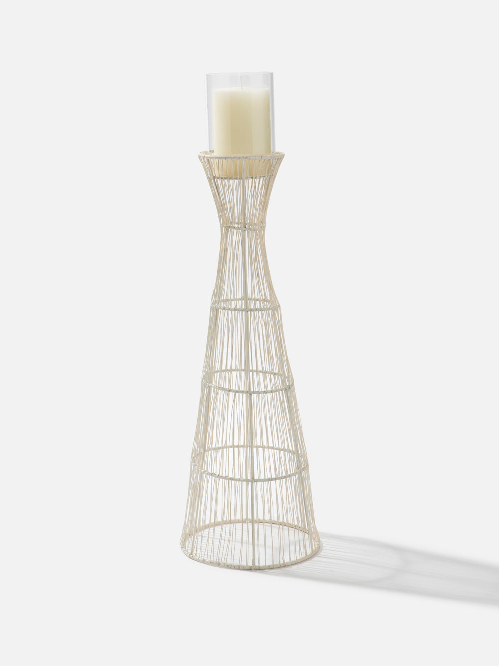 מעמד לפילר מראטן קלוע בגוון שמנת Bari