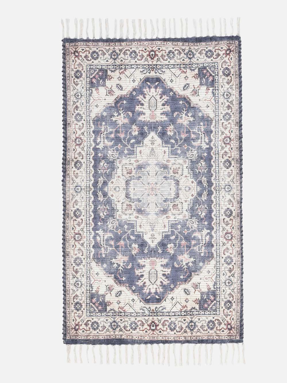 שטיח עבודת יד בסגנון פרסי עם דוגמה עשירה בגווני כחול Itamar