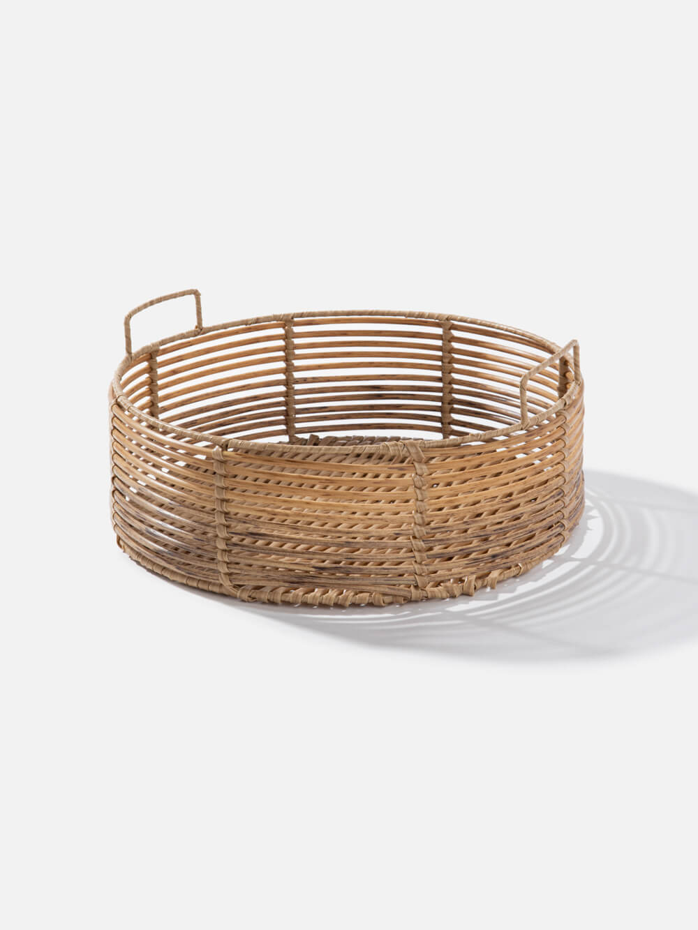 סלסלה עגולה 30ס"מ קלועה משילוב של פלסטיק ומתכת S Lara