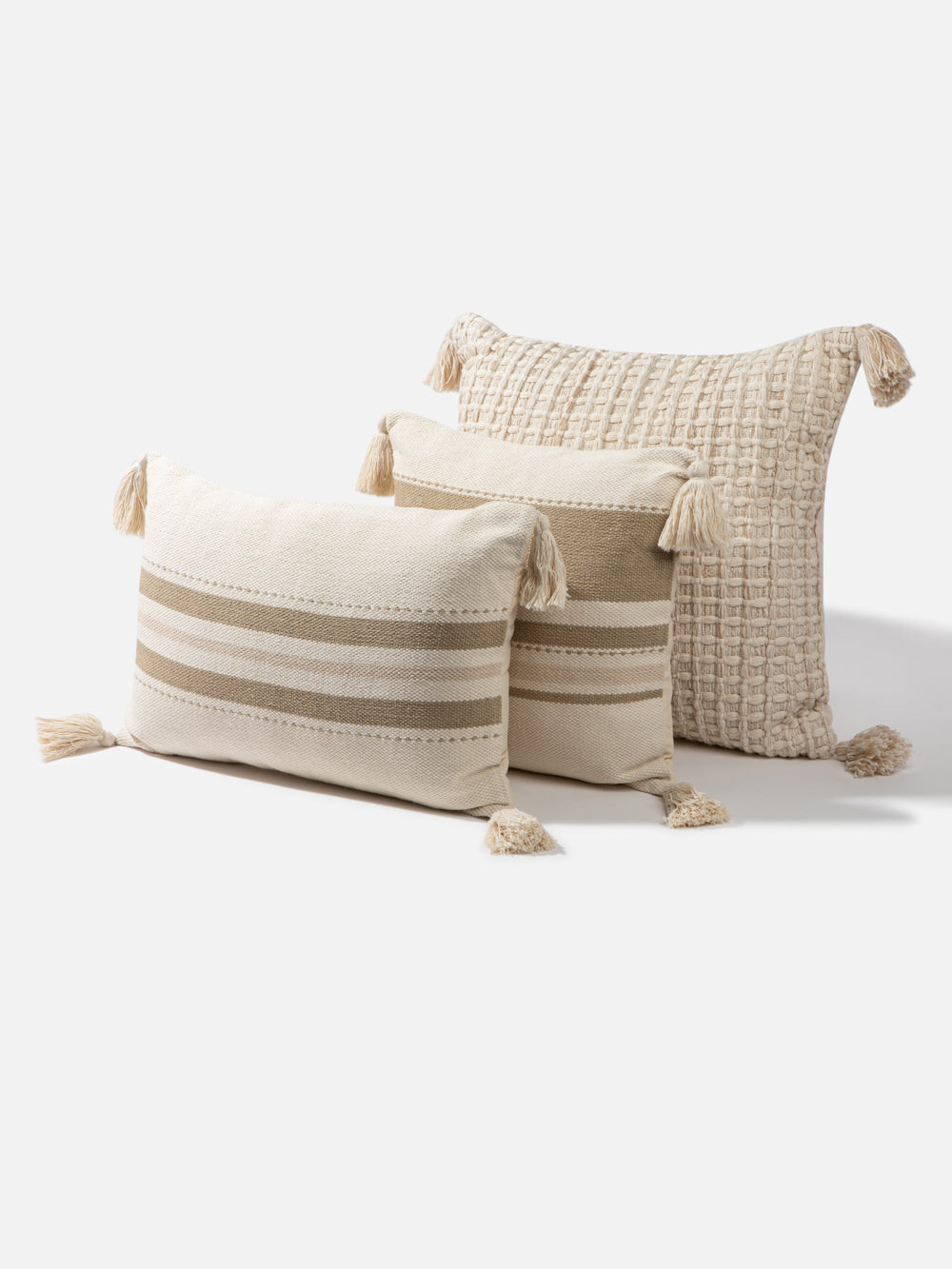 כרית נוי מלבנית בגווני שמנת ובז’ Arlin