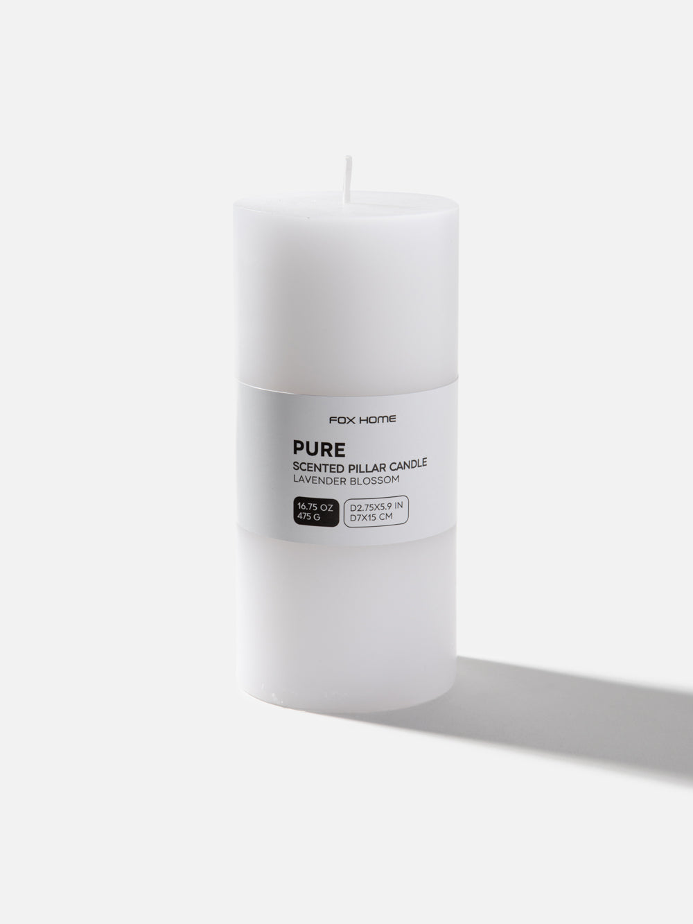 נר בעיצוב גלילי קלאסי 475 גר'  Pure