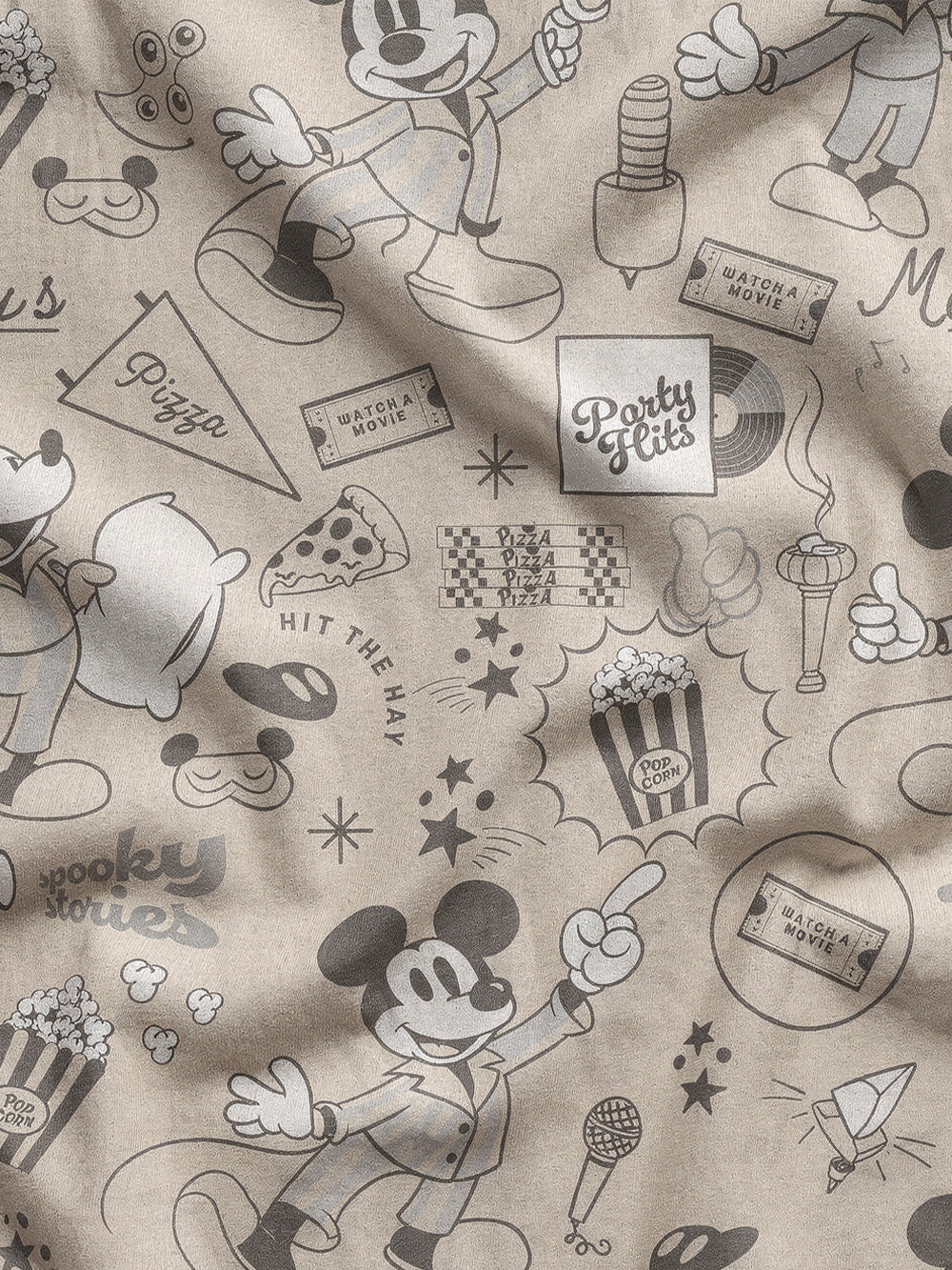 ציפת ג'רסי מודפסת בעיטורי מיקי מאוס Mickey Party