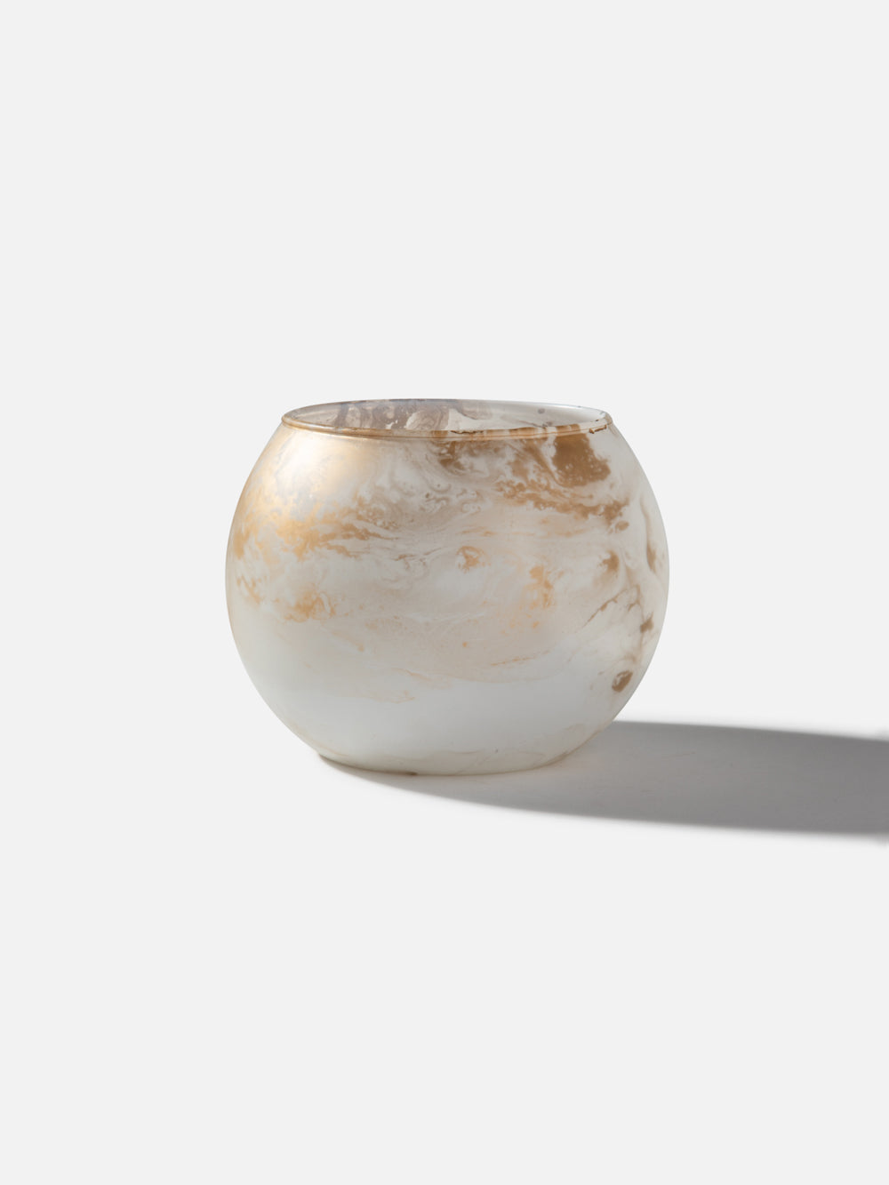 עששית זכוכית בגימור מעוגל Marble