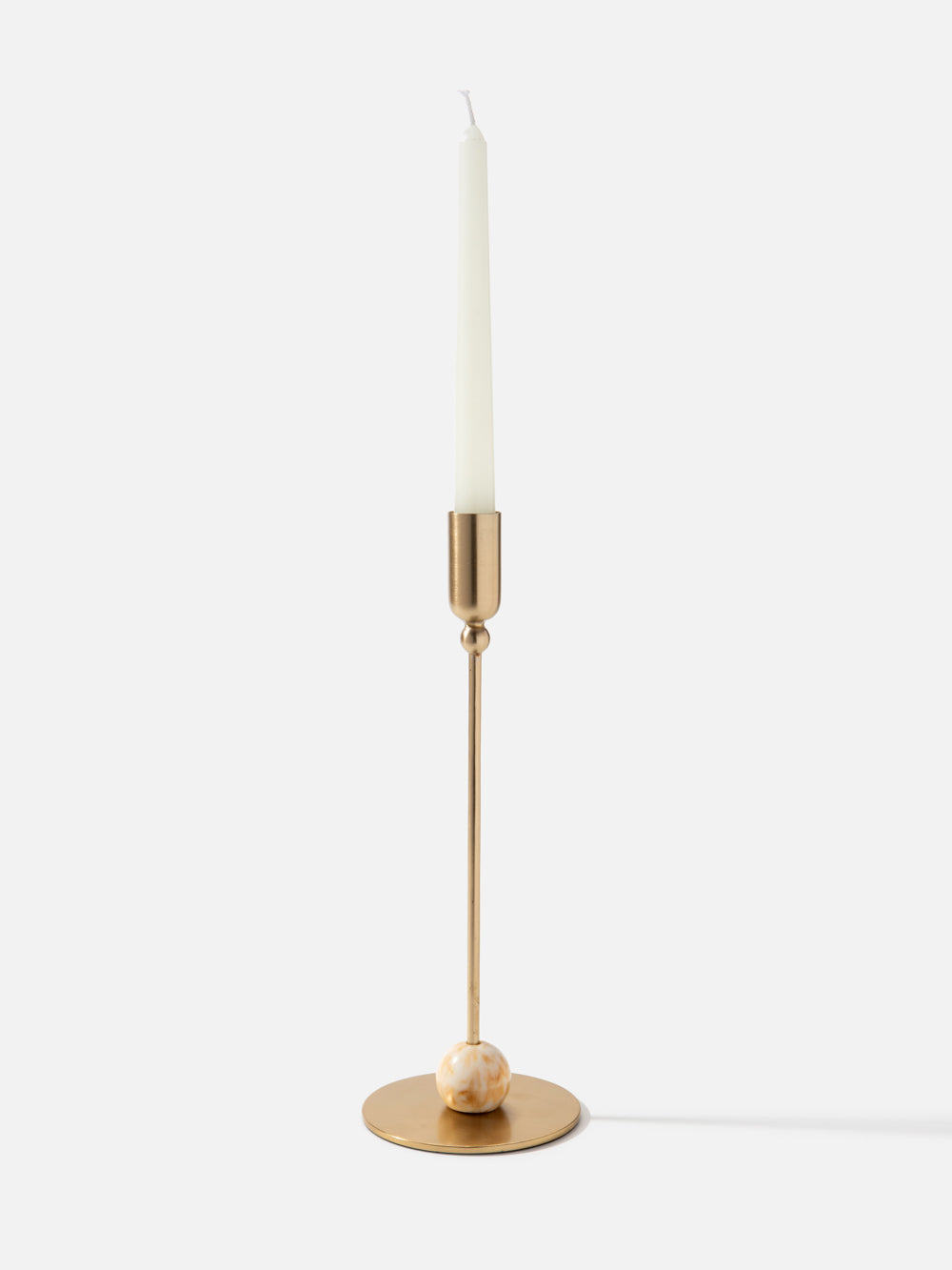 פמוט ממתכת 28 ס"מ בגוון זהב Cognac