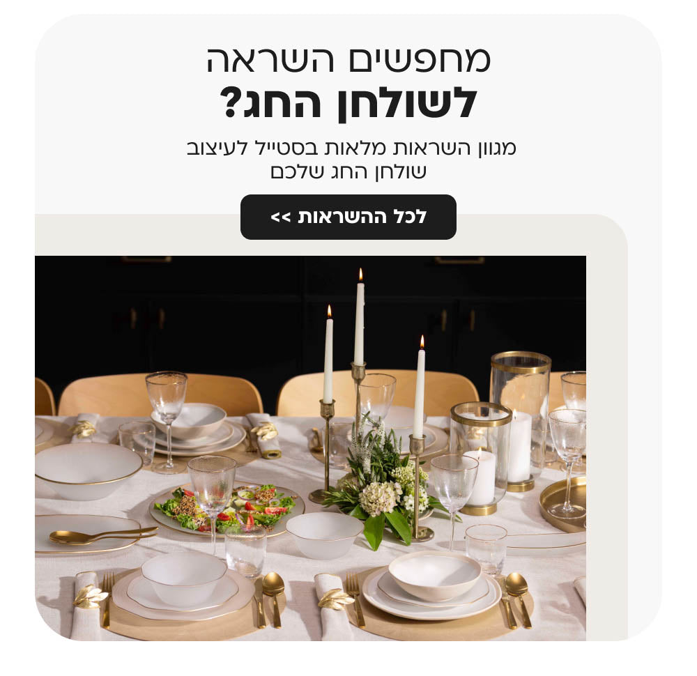 מחפשים השראה לשולחן החג?
מגוון השראות מלאות בסטייל לעיצוב שולחן החג שלכם 
לכל ההשראות